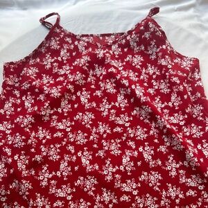 Red flower cami tank